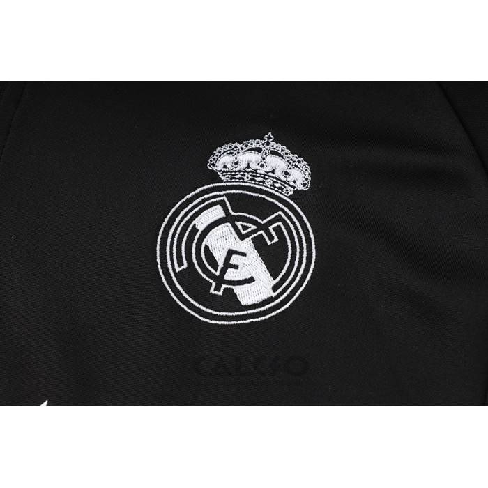 Tuta da Track di Felpa Real Madrid 2023-2024 Nero e Bianco